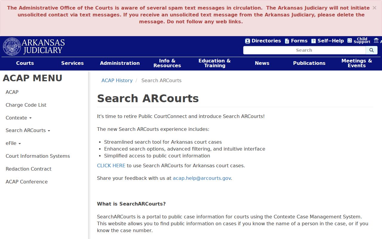 Union County criminal court Search ARCourts information