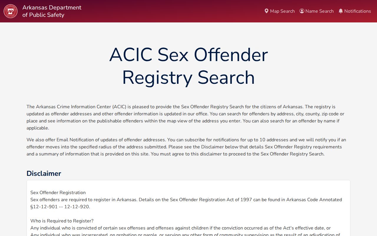 Union County criminal history Arkansas sex offender registry
