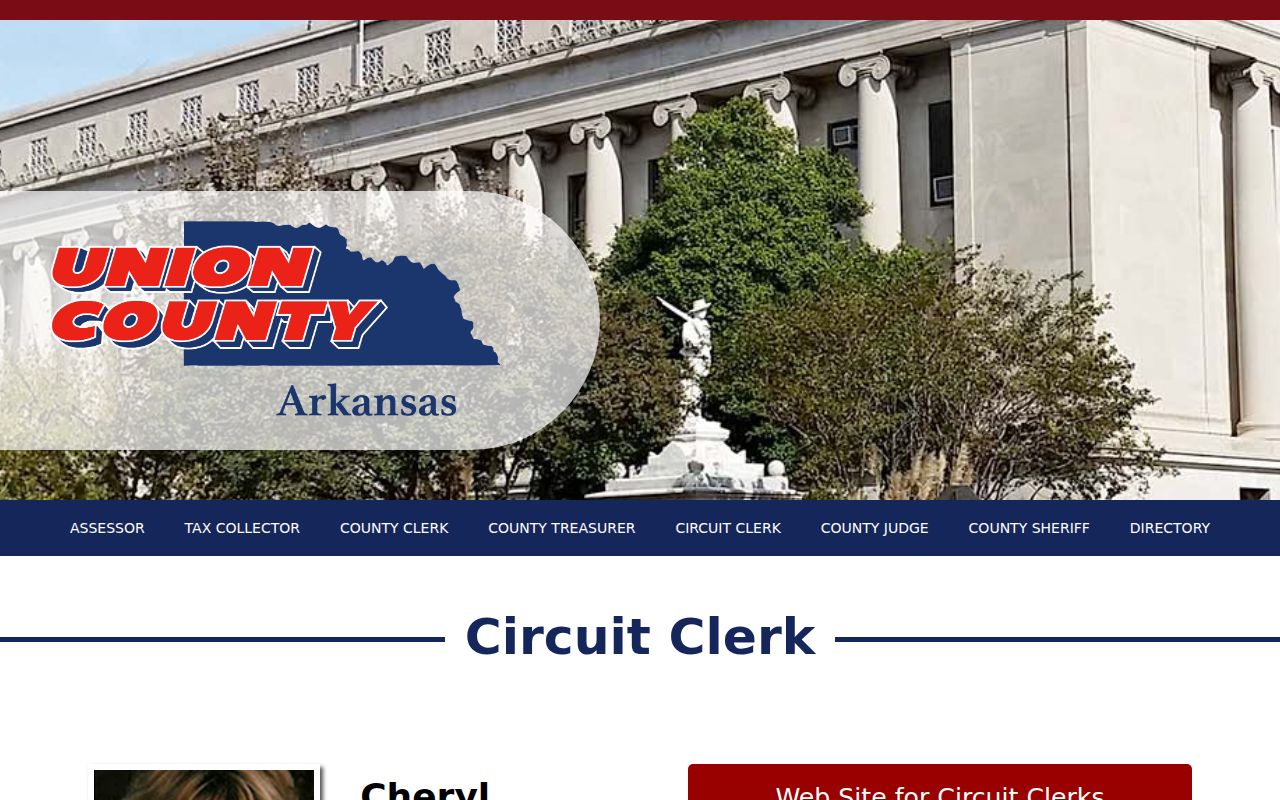 Union County criminal records Circuit Clerk page