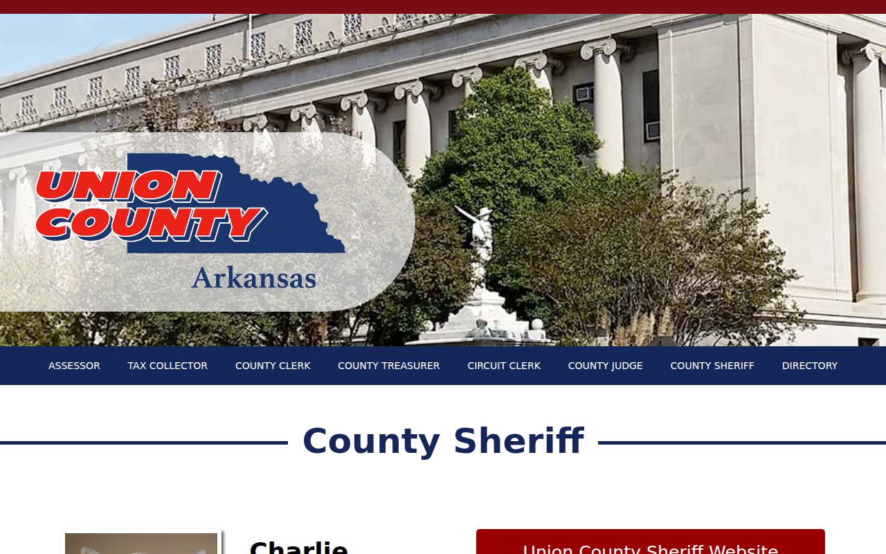 Union County criminal records sheriff contact page