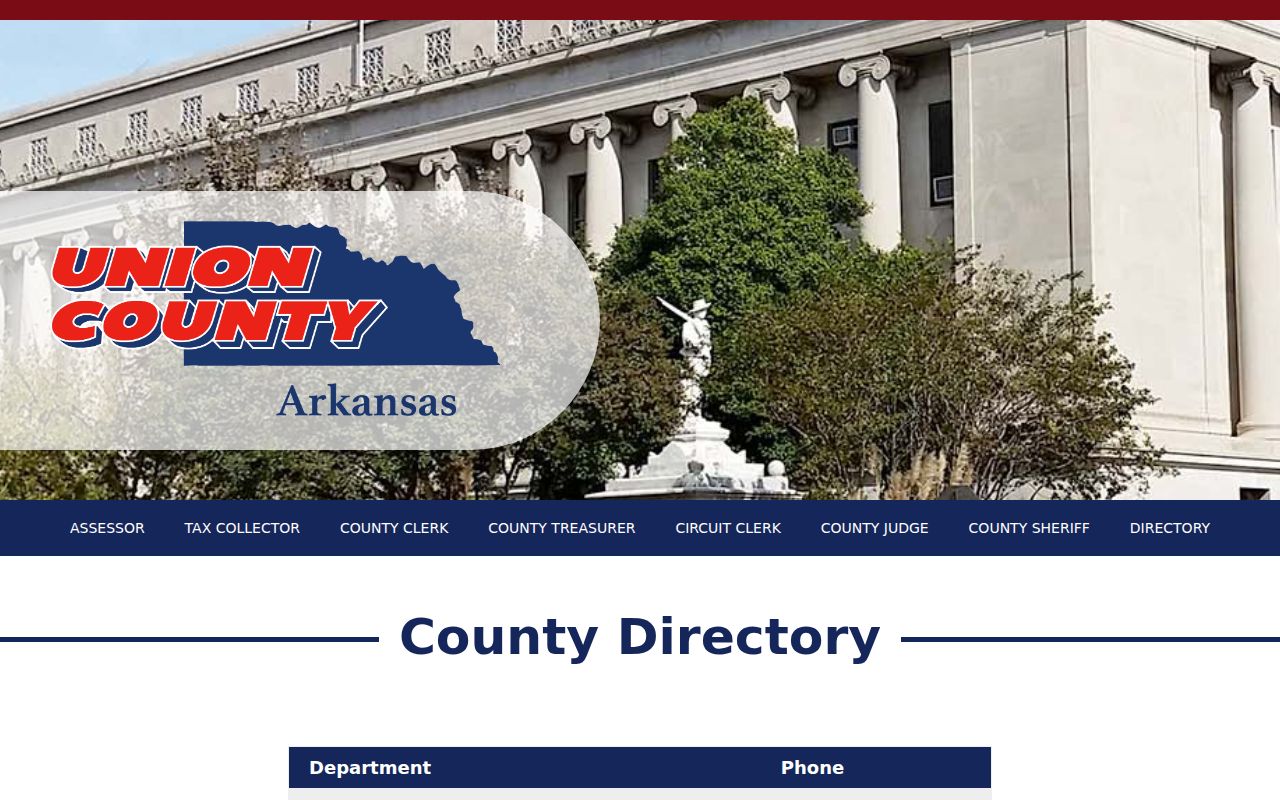Union County criminal records office directory