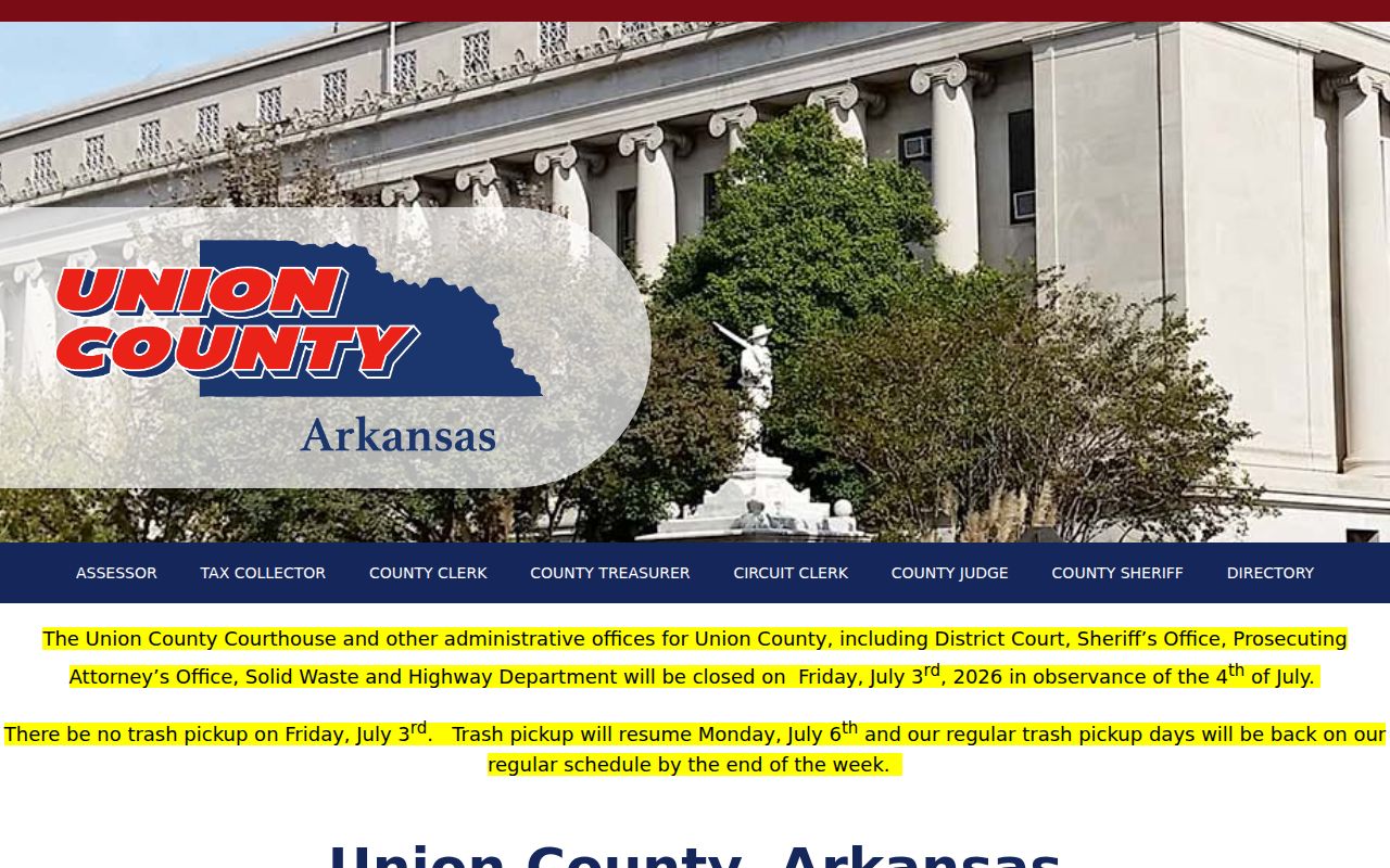 Union County criminal history county government source