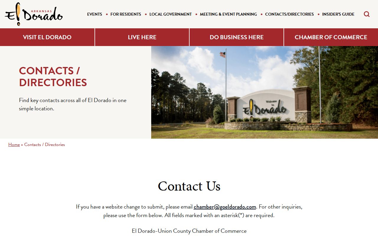 El Dorado directory for Union County arrest search contacts